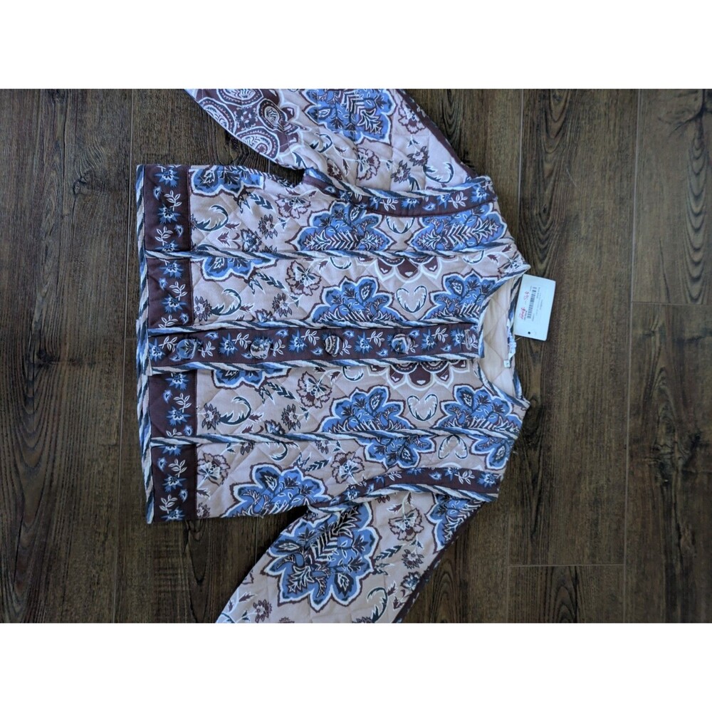 Lee & birch pink Quilted Crop Jacket Button Up Brand Florez Large - Picture 3 of 6
